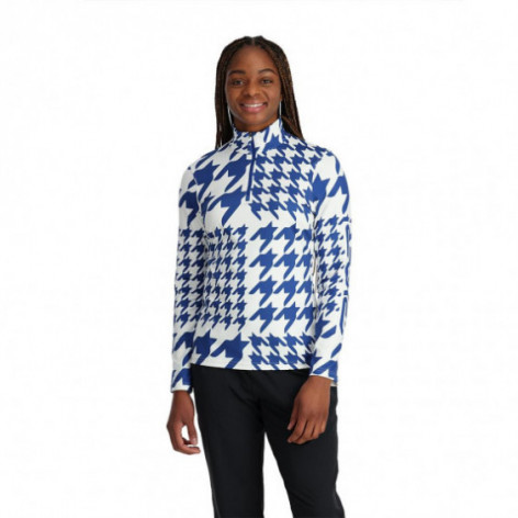 KOSZULKA SPYDER 025314 HOUNDSTOOTH 1/2 ZIP L